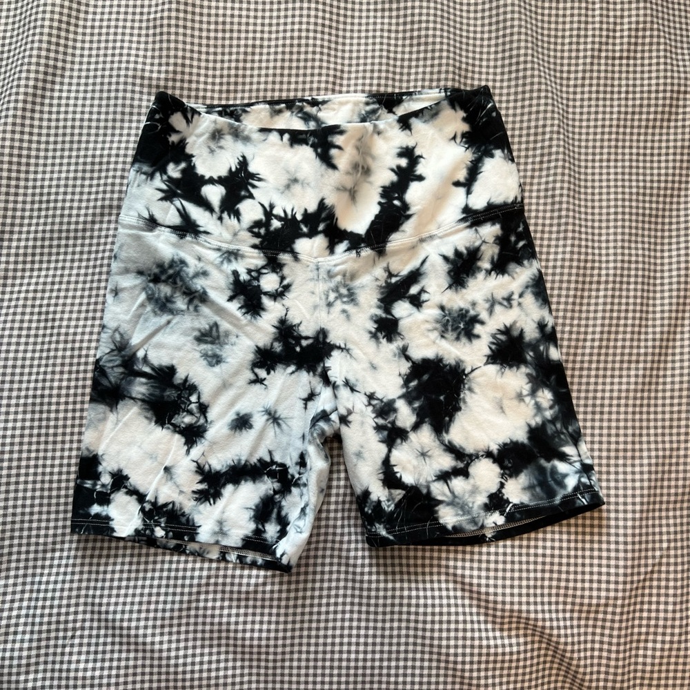 PINK tie dye yoga shorts